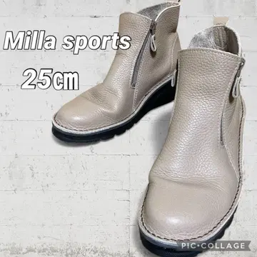 [ 컨디션 최상 ] 밀라 스포츠 경량 숏부츠 컴포트 사이드 지퍼 25cm