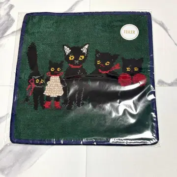 페이러 쿠라하시 레이 검은 고양이 속 검은 고양이 손수건 네이비