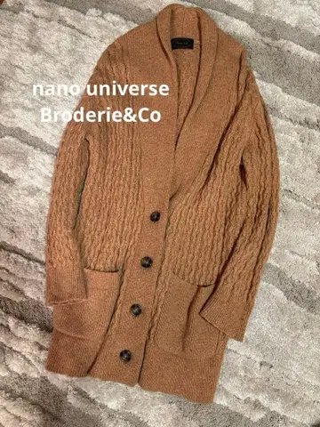 나노 유니버스 Broderie&Co 롱 니트 가디건 케이블 니트