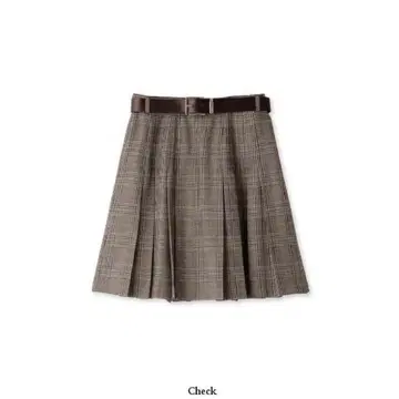 LILY BROWN 체크 무늬 플리츠 스커트