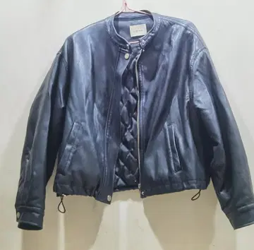블랙 가죽 자켓 M