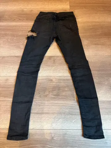 GYDA 블랙 스키니 데님 XXS 데미지 가공