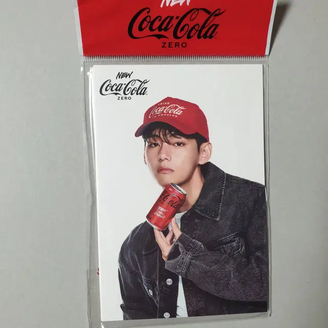 코카콜라 굿즈 BTS 뷔 엽서(4매)/ bts 팻킷, 우표