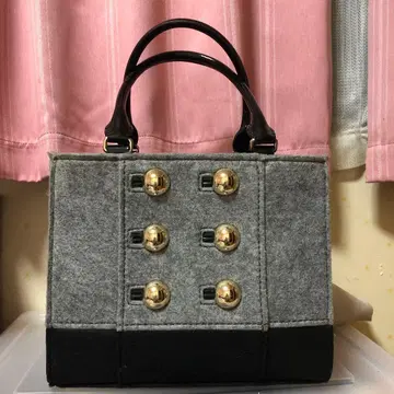 케이트 스페이드 펠트 그레이 블랙 핸드백