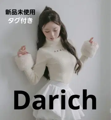 [ 미사용 새상품 ] 다리치 스무스 퍼 리브 니트탑 IVO 택 포함