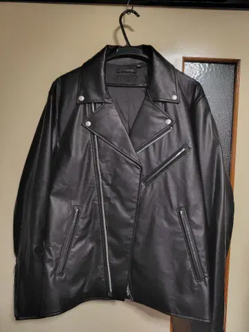 유니클로 UNIQLO 인조 가죽 라이더 자켓 더블