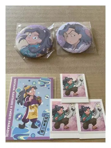 닌타마 란타로 아야베 키하치로 백면상 빈티지 캔뱃지 엽서 파샤코레