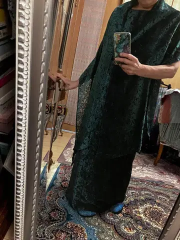 이브닝 드레스 라메 믹스 스톨 포함