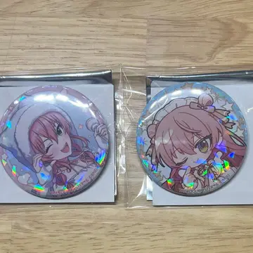 아이돌 마스터 신데렐라 걸스 죠가사키 미카 캔 배지 홀로그램 마네키네코