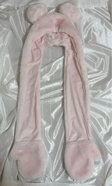 디즈니 팬캡 머플러 핑크 미키 미니