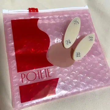 POTETE 포테테 아이보리 스톤 포함 헤어핀 케이스 포함