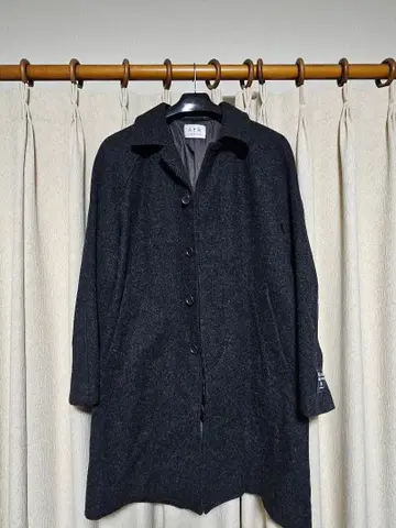 ADAM ET ROPE 메리노울 스텐카라 코트 다크 그레이