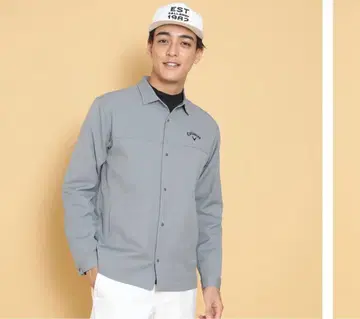 8WAY 스트레치 주름 트윌 & 체크 프린트 셔츠 블루종 (MENS)