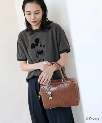 MICKEY / 링거 T셔츠 그레이 저널 스탠다드 미키