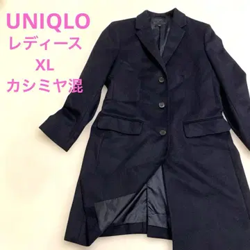 유니클로 캐시미어 혼방 체스터 코트 네이비 여성용 XL 빅 사이즈