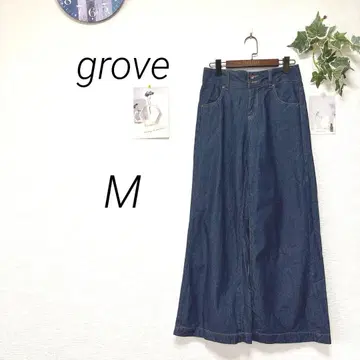 10716 그로브 데님 와이드 팬츠 M 코튼 캐주얼