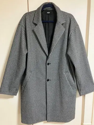 AZUL 체스터 코트 체크 무늬