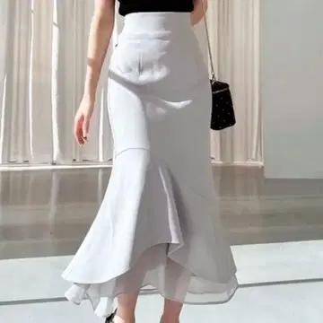 RESEXXY 시어 도킹 머메이드 스커트 그레이 프리 사이즈