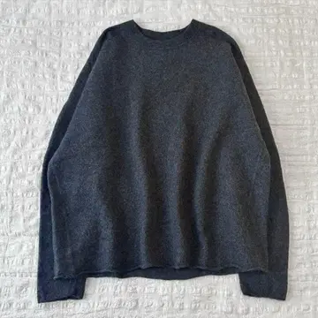 23AW 스픽 앤 스팬 강축 울 크루넥 니트 그레이