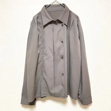 아비토쿄 턱 디자인 긴팔 셔츠 그레이 심플 고급 깔끔함