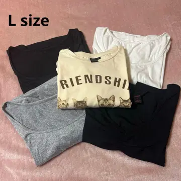 SHEIN 여성용 상의 긴팔 피치T 미니 기장 고양이 L사이즈 5종