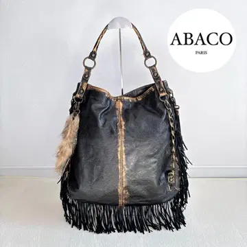 ABACO 프랑스제 빈티지 가죽 2way 숄더백 프린지