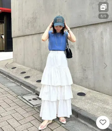 mystic 티어드 플레어 스커트 사이즈 2