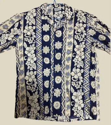 80s Royal Creations 알로하 셔츠 L 사이즈 네이비