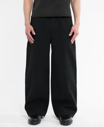 새상품 즉완판 ] Stacked Canvas Wide-Leg Pants