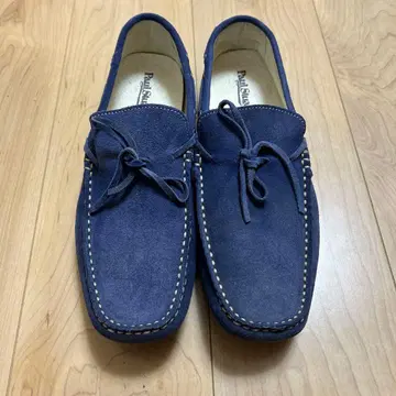 폴 스튜어트 블루 스웨이드 모카신