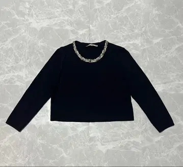 M-PREMIER COUTURE 펄 비쥬 가디건 블랙 38 M