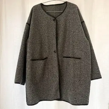 노카라 자켓 그레이