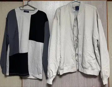 긴팔 티셔츠와 봄버 자켓 세트