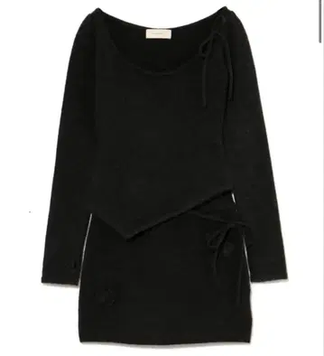 andmary Flower knit set up gray