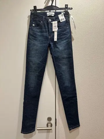 SOMETHING 타이트 스키니 데님 다크 블루 사이즈 25