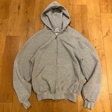 90s 러셀 지퍼 후드티 무지 짧은 기장 민트급 컨디션