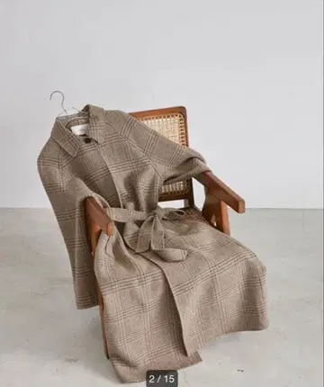 todayful 체크 롱 코트