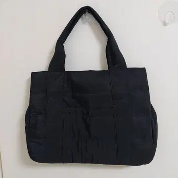 블랙 나일론 토트백