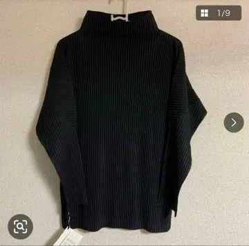 레어 ISSEY MIYAKE HOMME 하이넥 플리츠 티셔츠