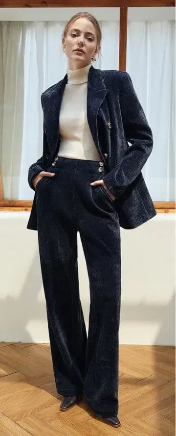 [ 새상품급 ] 코듀로이 자켓 스트레이트 팬츠 세트