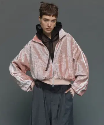 메종 스페셜 라메 믹스 핑크 자켓