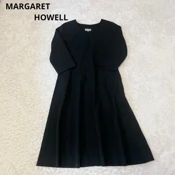 마가렛호웰 플레어 드레스 블랙 소프트 울 A라인