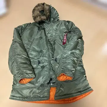 ALPHA 올리브 그린 밀리터리 자켓 XL