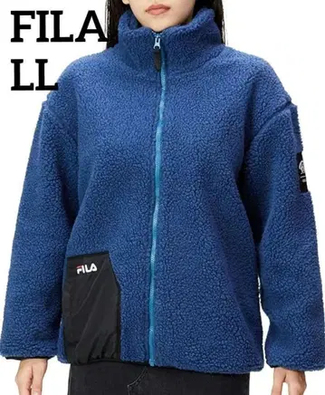 FILA 휠라 보아 자켓 여성용 LL 블루 복슬복슬 귀여운