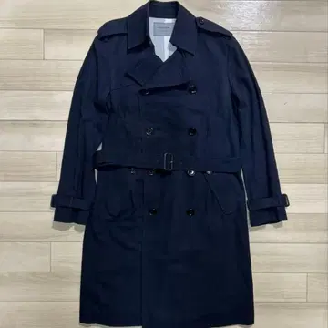 MARKAWARE 트렌치코트 실크 혼방 벨트 포함