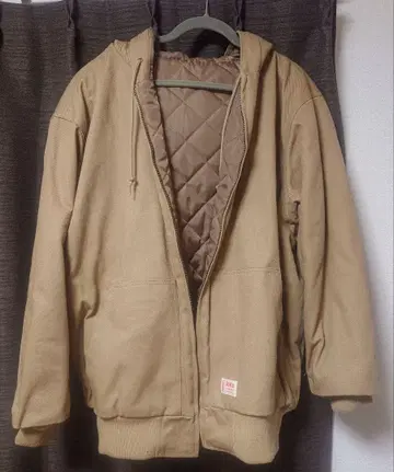 새상품 퀼팅 안감 후드 블루종 베이지 L 사이즈