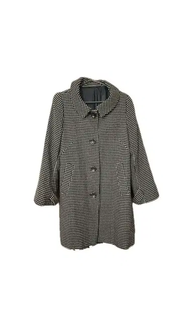 도트 무늬 롱 코트