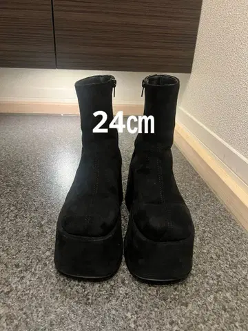 스웨이드 통굽 부츠[zr1140] 24cm