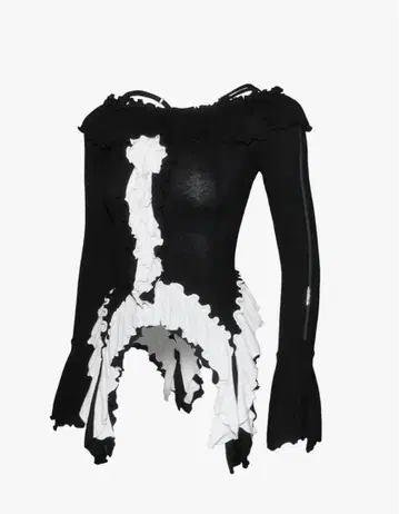 THEREDTHREAD S 러플 트리밍 탑