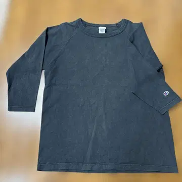 Champion T-1011 블랙 L 7부 소매 티셔츠